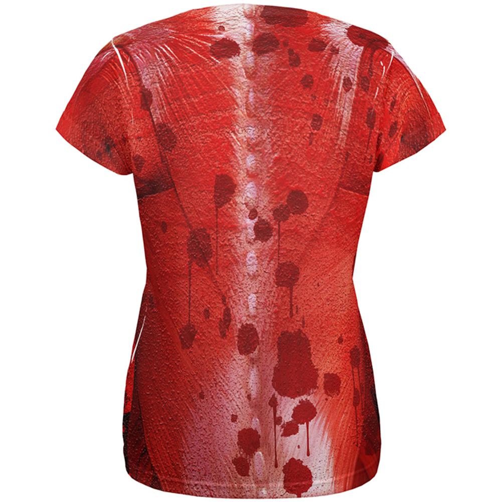 Halloween Costume Skinned Alive Horror Movie Costume All Over Womens T Shirt Women's T-Shirts Old Glory