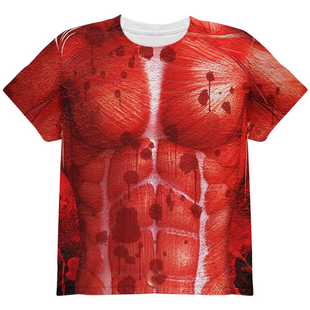 Halloween Costume Skinned Alive Horror Movie Costume All Over Youth T Shirt Youth T-Shirts Old Glory LG Multi