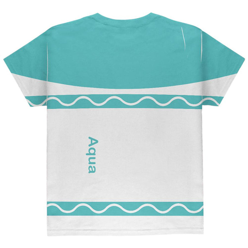 Halloween Marker Costume Aqua Blue All Over Youth T Shirt Youth T-Shirts Old Glory
