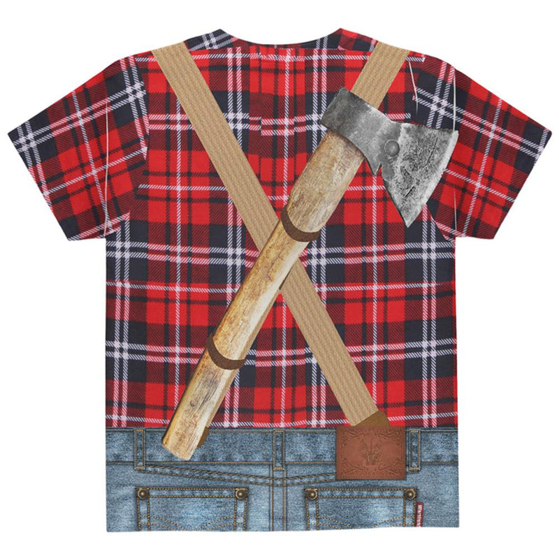 Halloween Costume Lumberjack Costume All Over Youth T Shirt Youth T-Shirts Old Glory