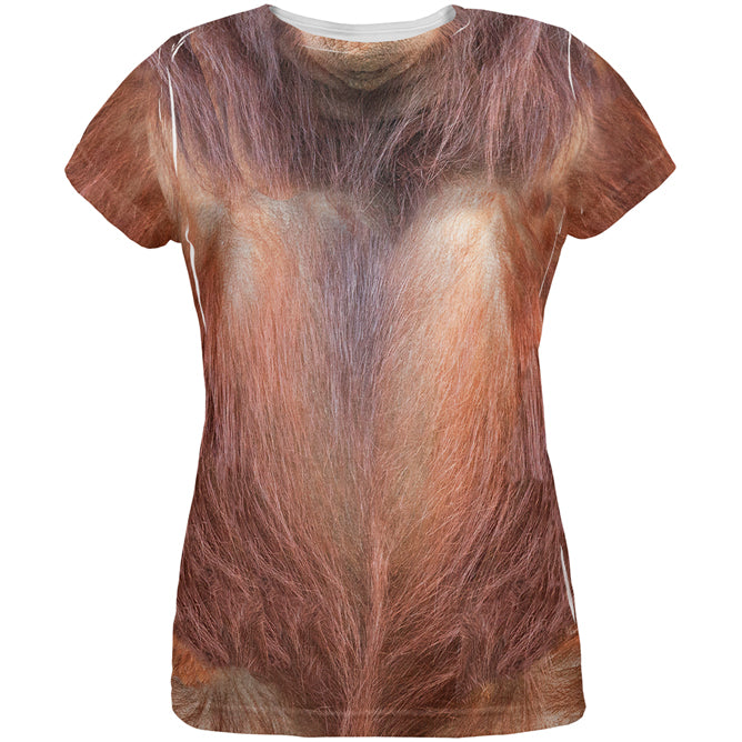 Halloween Orangutan Costume All Over Womens T Shirt Women's T-Shirts Old Glory 2XL Multi