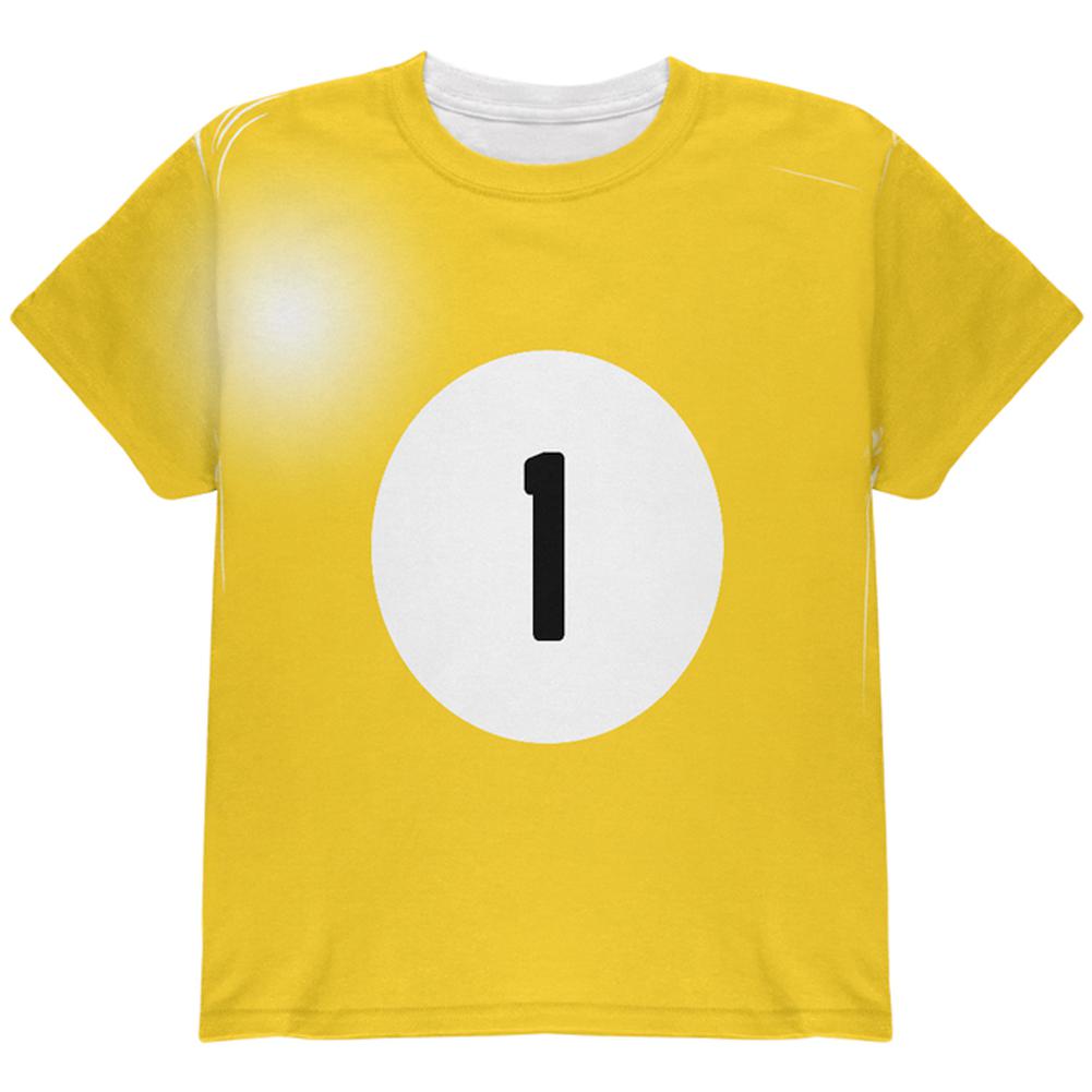 Halloween Billiard Pool Ball One Costume Youth T Shirt Youth T-Shirts Old Glory LG Multi