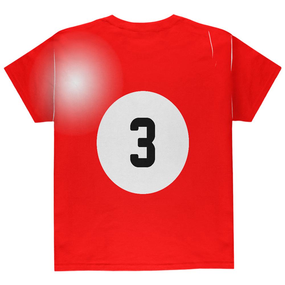 Halloween Billiard Pool Ball Three Costume Youth T Shirt Youth T-Shirts Old Glory