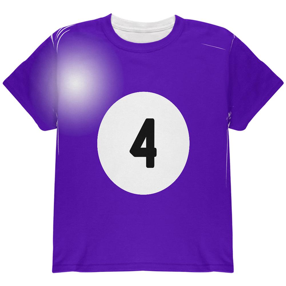 Halloween Billiard Pool Ball Four Costume Youth T Shirt Youth T-Shirts Old Glory LG Multi