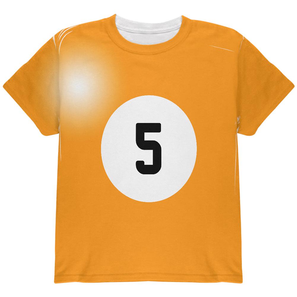 Halloween Billiard Pool Ball Five Costume Youth T Shirt Youth T-Shirts Old Glory LG Multi