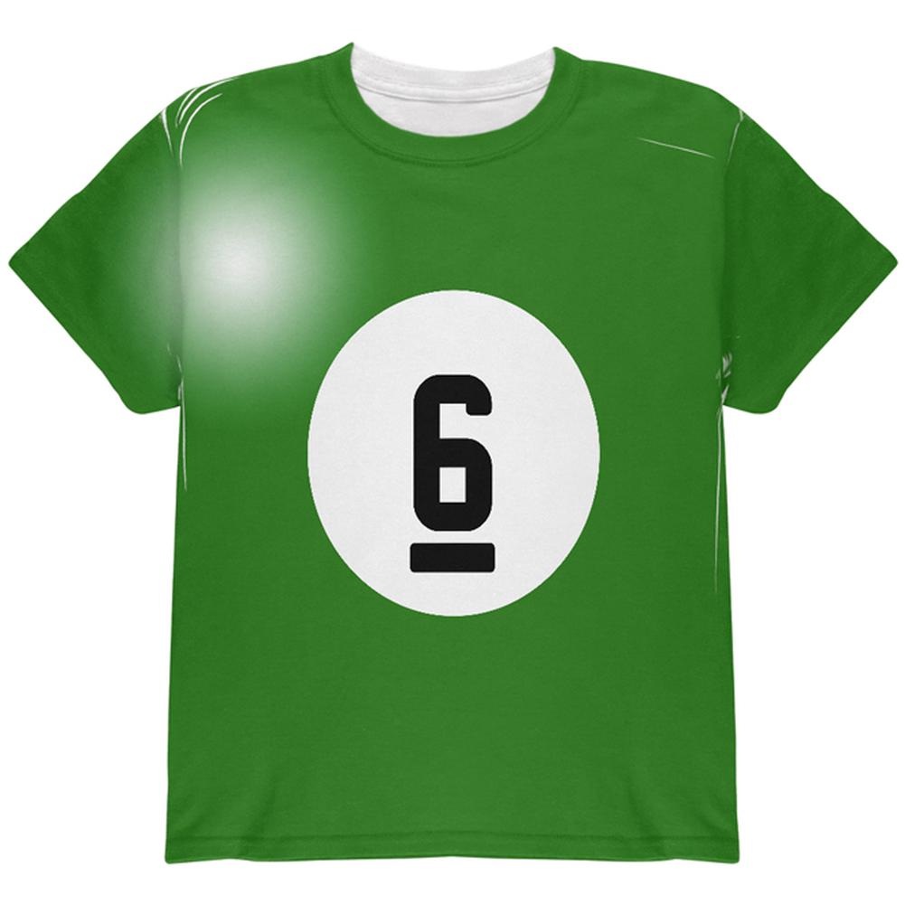 Halloween Billiard Pool Ball Six Costume Youth T Shirt Youth T-Shirts Old Glory LG Multi