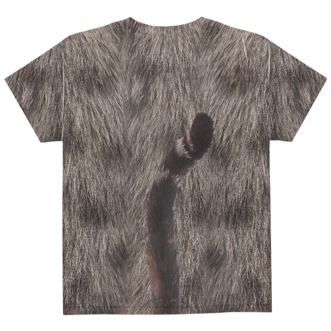Halloween Costume Grey Cat Costume All Over Youth T Shirt Youth T-Shirts Old Glory