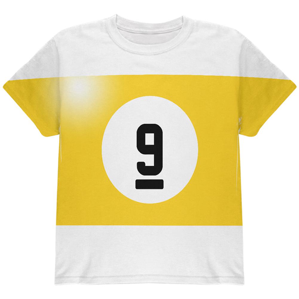 Halloween Billiard Pool Ball Nine Costume Youth T Shirt Youth T-Shirts Old Glory LG Multi