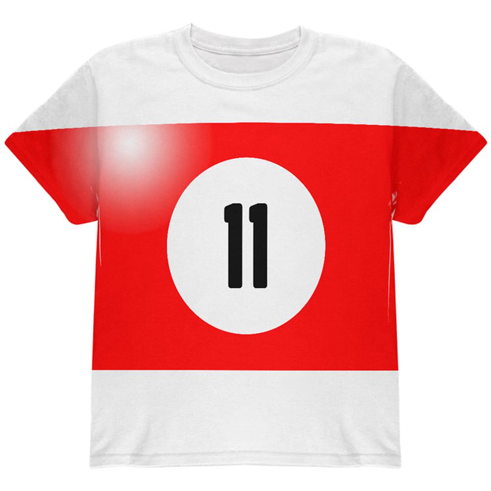 Halloween Billiard Pool Ball Eleven Costume Youth T Shirt Youth T-Shirts Old Glory LG Multi