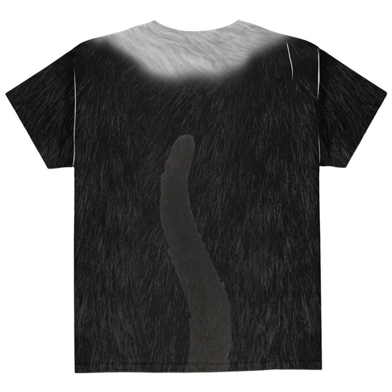 Halloween Tuxedo Black And White Cat Costume All Over Youth T Shirt Youth T-Shirts Old Glory