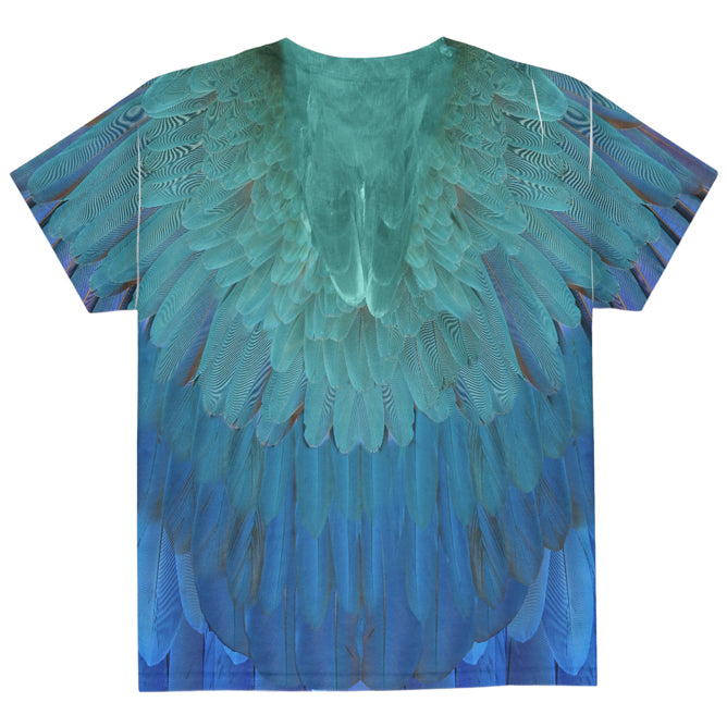 Halloween Costume Blue & Yellow Parrot Macaw Costume All Over Youth T Shirt Youth T-Shirts Old Glory