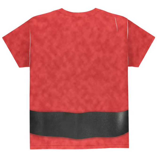 Christmas Bearded Santa Costume All Over Youth T Shirt Youth T-Shirts Old Glory