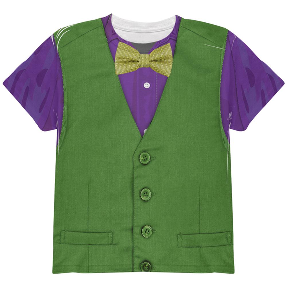 Mardi Gras Green and Purple Vest Costume All Over Youth T Shirt Youth T-Shirts Old Glory LG Multi