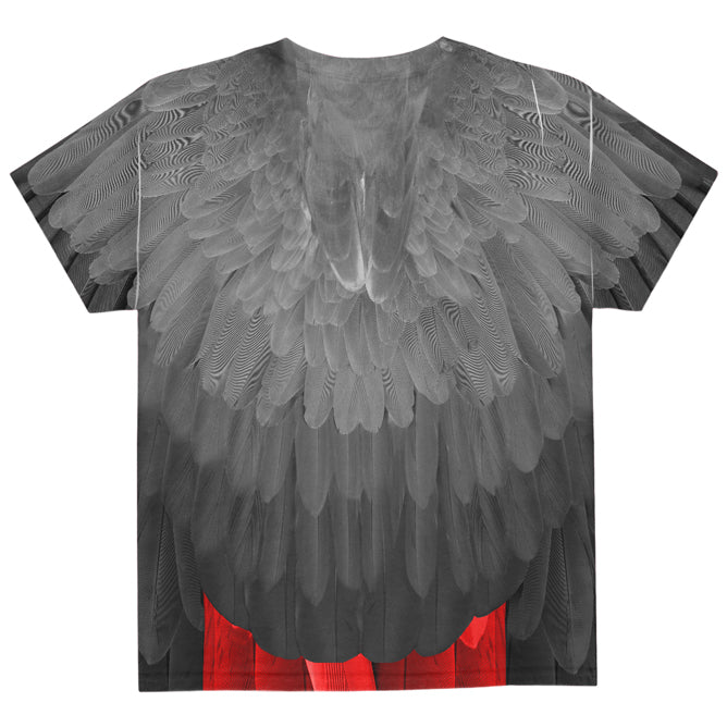 Halloween Costume African Grey Parrot Costume All Over Youth T Shirt Youth T-Shirts Old Glory