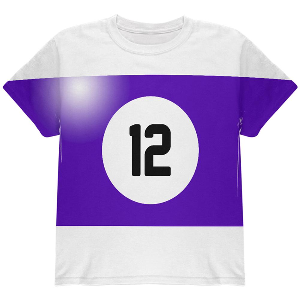 Halloween Billiard Pool Ball Twelve Costume Youth T Shirt Youth T-Shirts Old Glory LG Multi