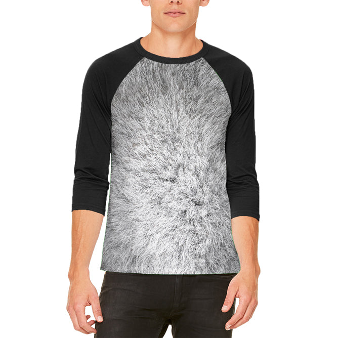 Halloween Squirrel Costume Mens Raglan T Shirt Men's T-Shirts Old Glory LG White-Black