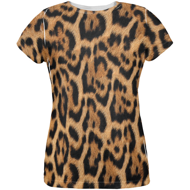 Halloween Costume All Over Leopard Print Womens Costume T Shirt Women's T-Shirts Old Glory SM