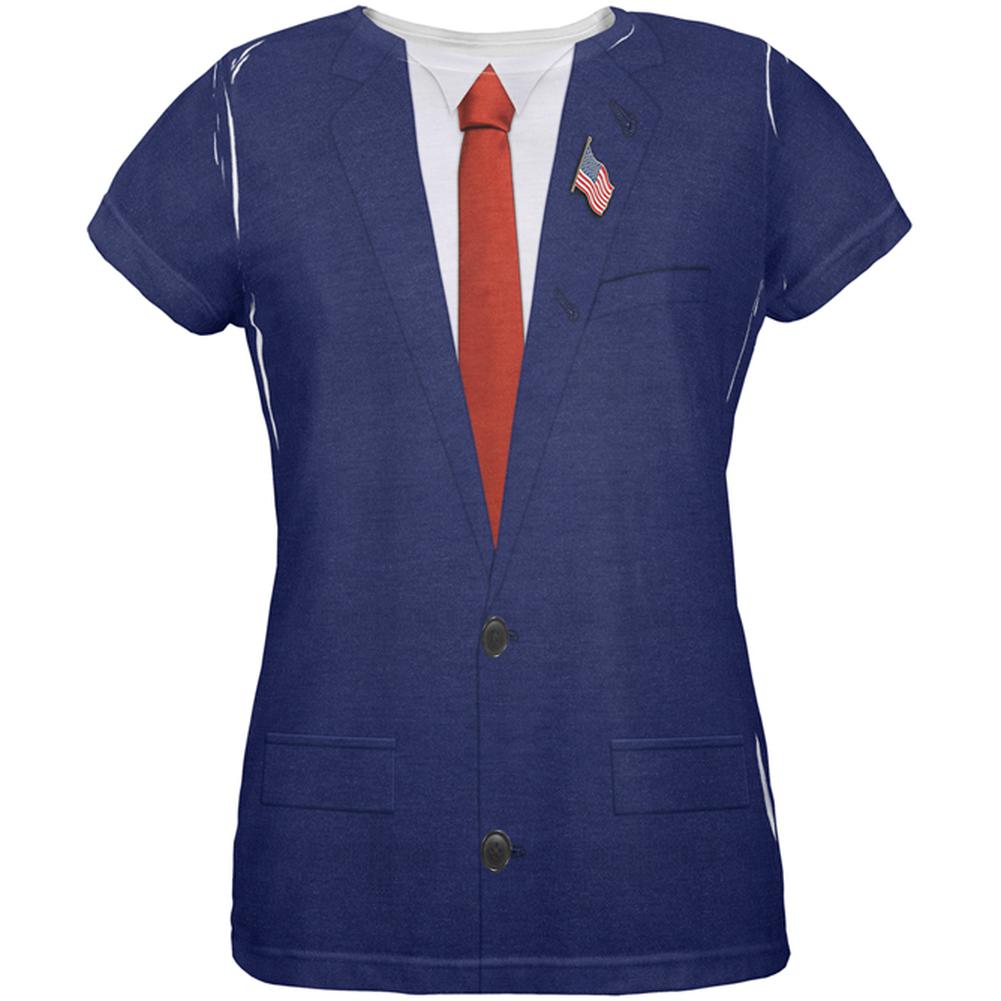 Halloween Election Donald Trump Costume All Over Womens T Shirt Women's T-Shirts Old Glory SM Multi