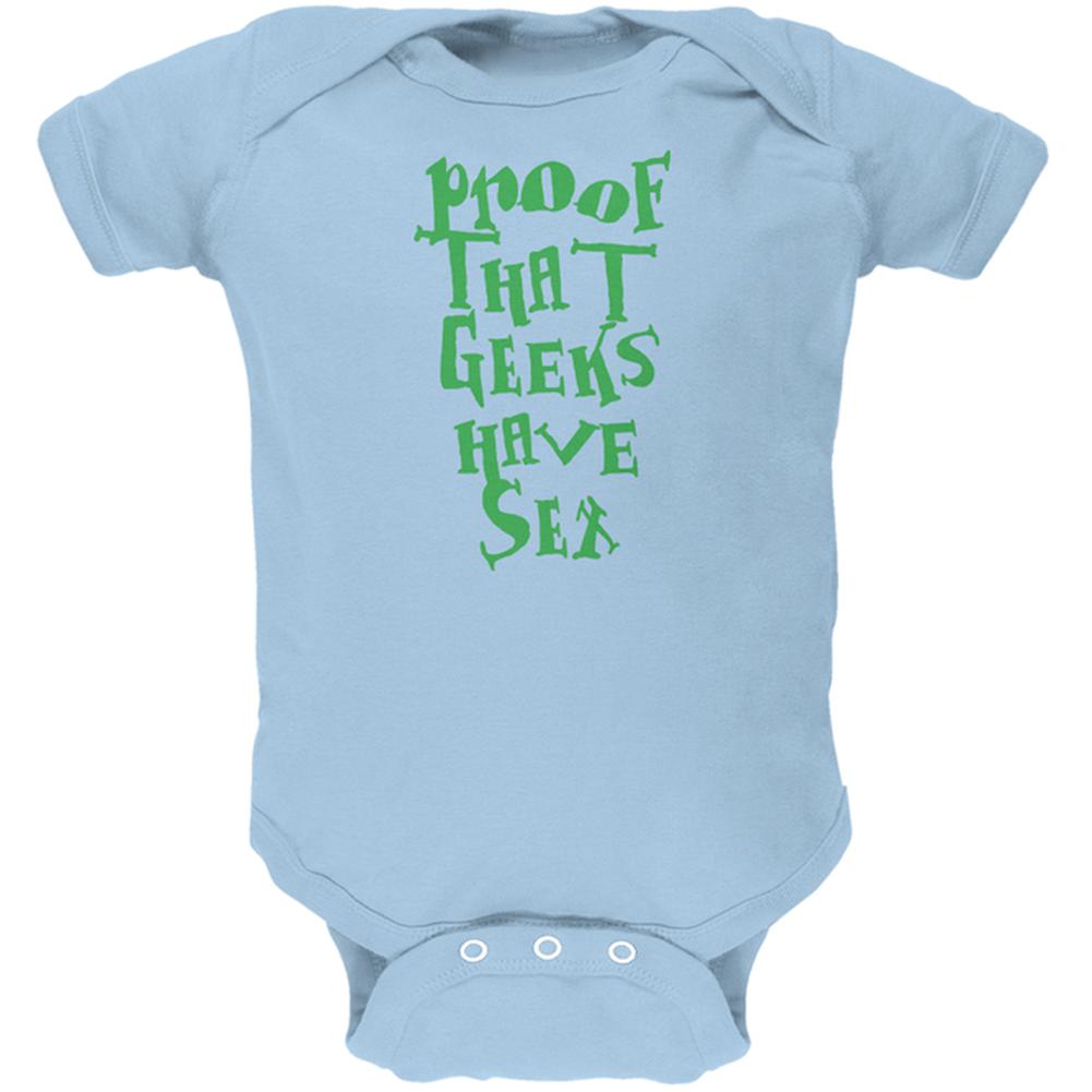 Proof That Geeks Have Sex Funny Soft Baby One Piece Baby One Piece Old Glory 0-3M Blue