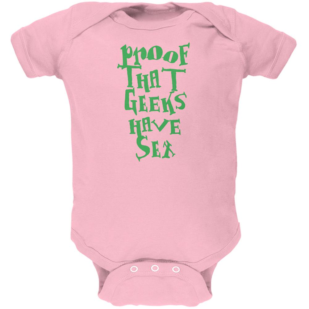 Proof That Geeks Have Sex Funny Soft Baby One Piece Baby One Piece Old Glory 0-3M Pink