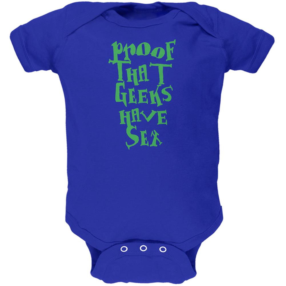 Proof That Geeks Have Sex Funny Soft Baby One Piece Baby One Piece Old Glory 0-3M Royal