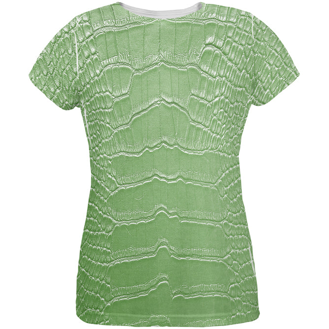 Halloween Alligator Costume All Over Womens T Shirt Women's T-Shirts Old Glory LG Multi