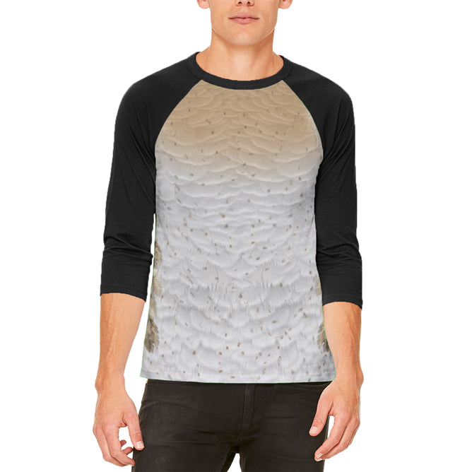 Halloween Barn Owl Costume Mens Raglan T Shirt Men's T-Shirts Old Glory LG White-Black