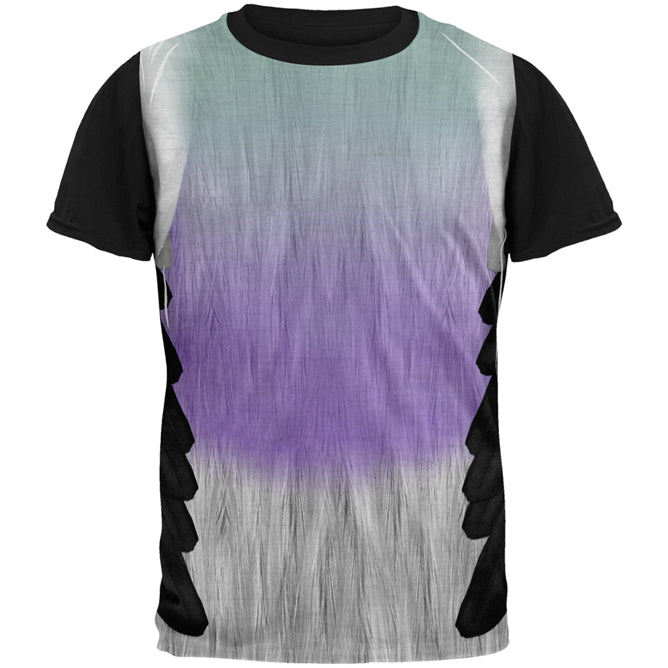 Halloween Pigeon Costume All Over Mens Black Back T Shirt Men's T-Shirts Old Glory SM Multi