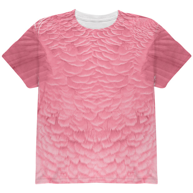 Halloween Costume Pink Flamingo Costume All Over Youth T Shirt Youth T-Shirts Old Glory YLG Multi