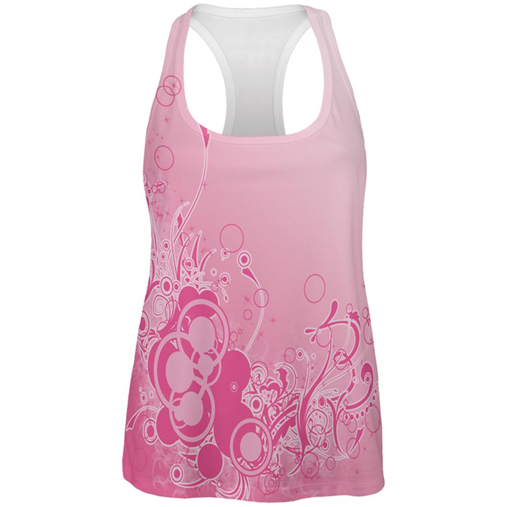 Pink Ombre Day Dream All Over Womens Work Out Tank Top Women's Tank Tops Old Glory 2XL Multi
