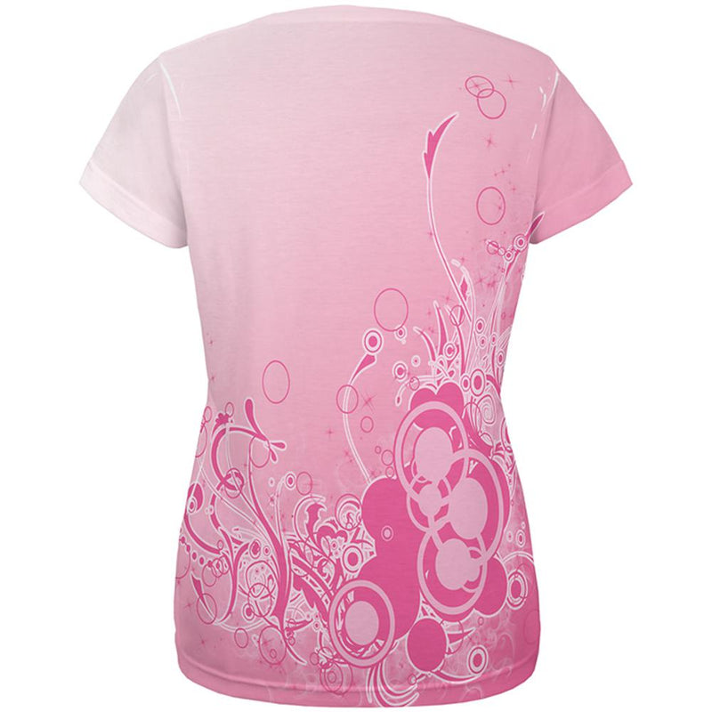 Pink Ombre Day Dream All Over Womens T Shirt Women's T-Shirts Old Glory
