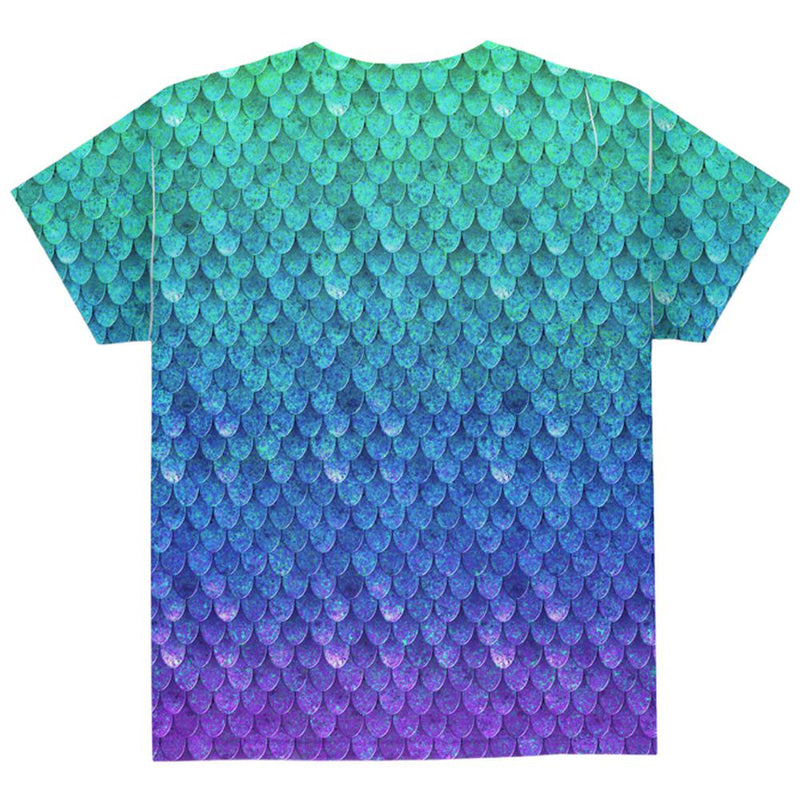 Halloween Mermaid Scales Costume All Over Youth T Shirt Youth T-Shirts Old Glory