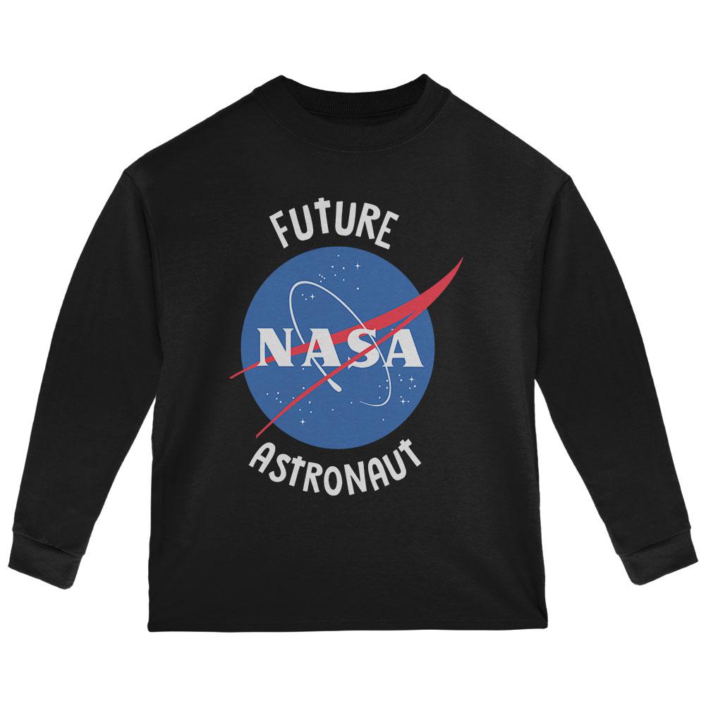 Future NASA Space Astronaut Toddler Long Sleeve T Shirt Toddler Long Sleeves NASA 2T Black