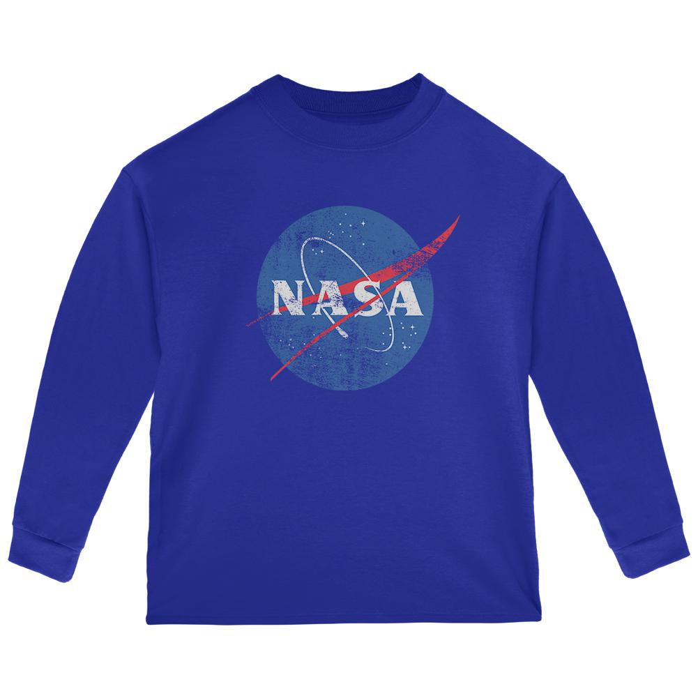 NASA Distressed Logo Toddler Long Sleeve T Shirt Toddler Long Sleeves NASA 2T Blue