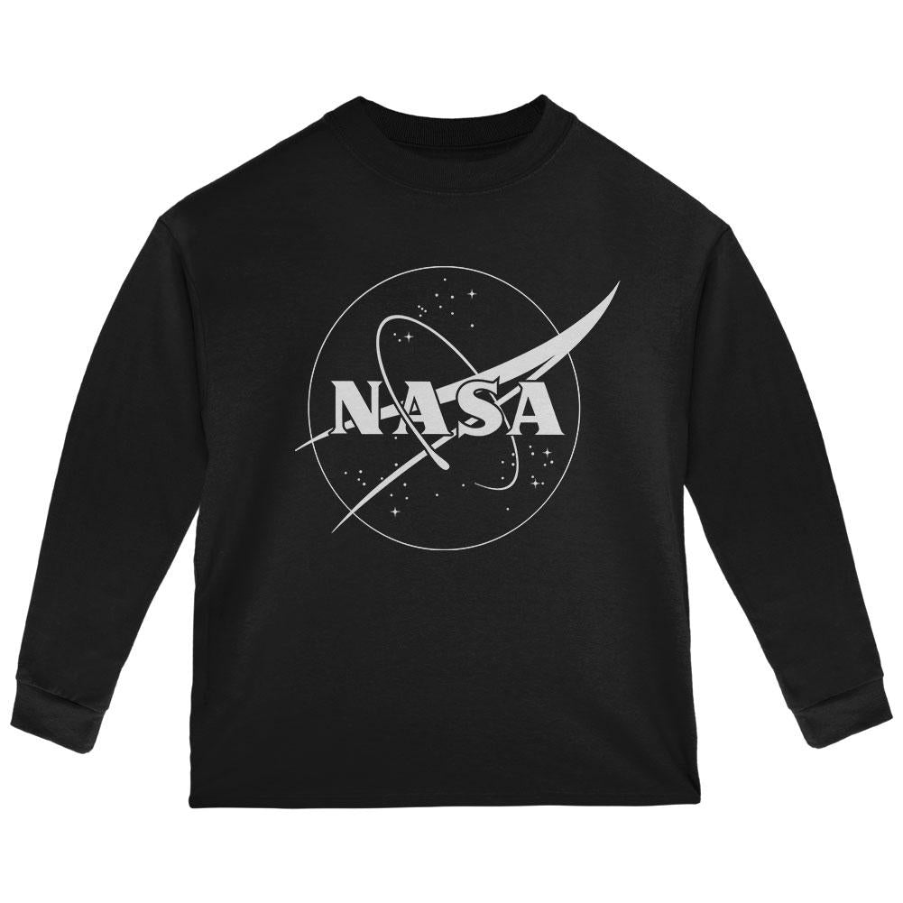 NASA Outline Logo Toddler Long Sleeve T Shirt Toddler Long Sleeves NASA 2T Black