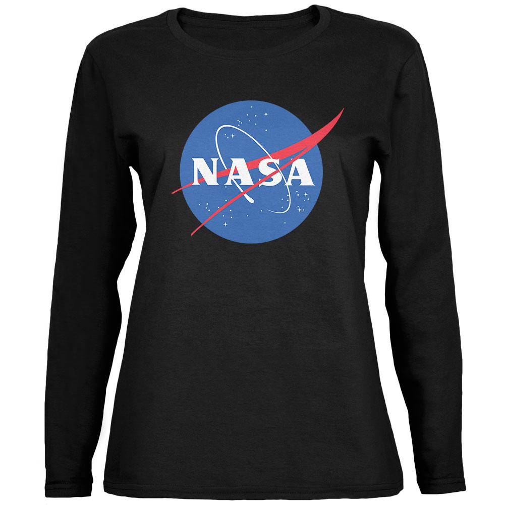 NASA Logo Ladies' Relaxed Jersey Long-Sleeve Tee Women's Long Sleeves NASA 2XL Black