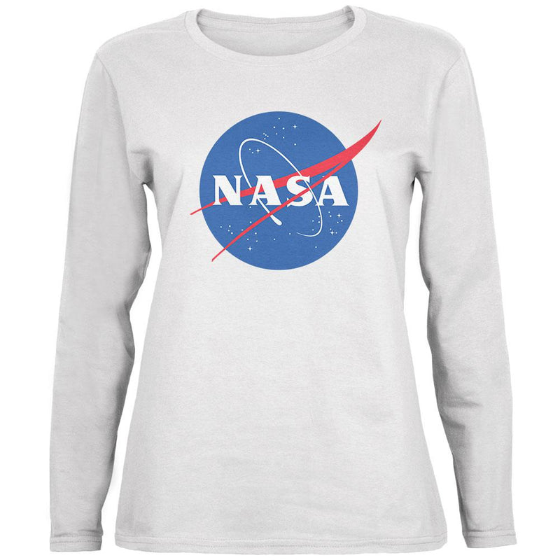 NASA Logo Ladies' Relaxed Jersey Long-Sleeve Tee Women's Long Sleeves NASA 2XL White