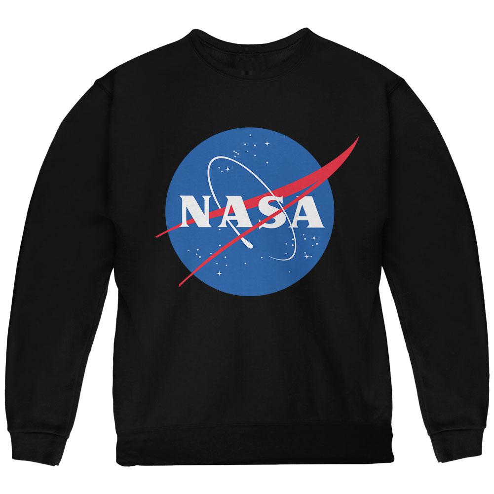 NASA Logo Youth Sweatshirt Youth Sweatshirts NASA LG Black
