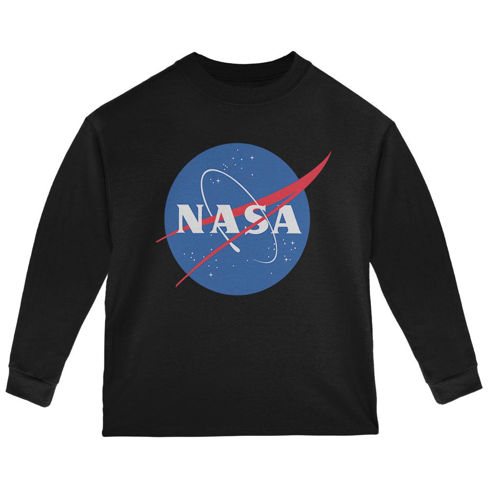 NASA Logo Toddler Long Sleeve T Shirt Toddler Long Sleeves NASA 2T Black