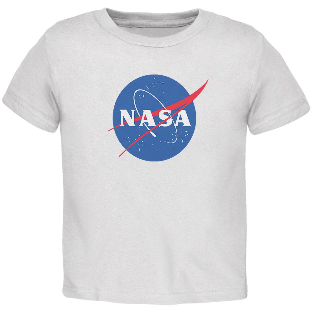 NASA Logo Baby Crewneck T Shirt Infant T-Shirts NASA 12MO White