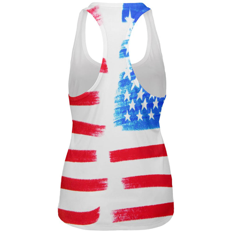 4th of July Color Me American All Over Womens Work Out Tank Top Women's Tank Tops Old Glory