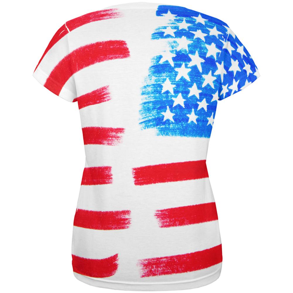 4th of July Color Me American All Over Womens T Shirt Women's T-Shirts Old Glory