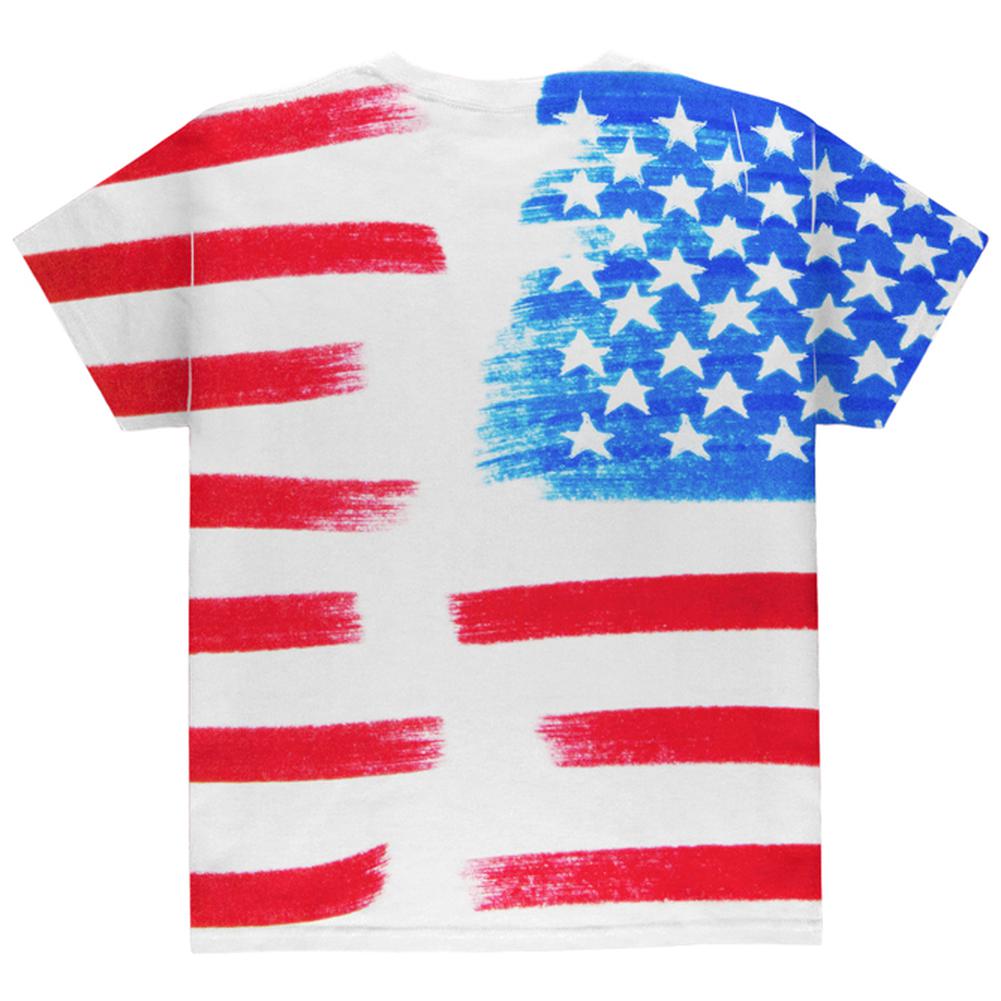 4th of July Color Me American All Over Youth T Shirt Youth T-Shirts Old Glory