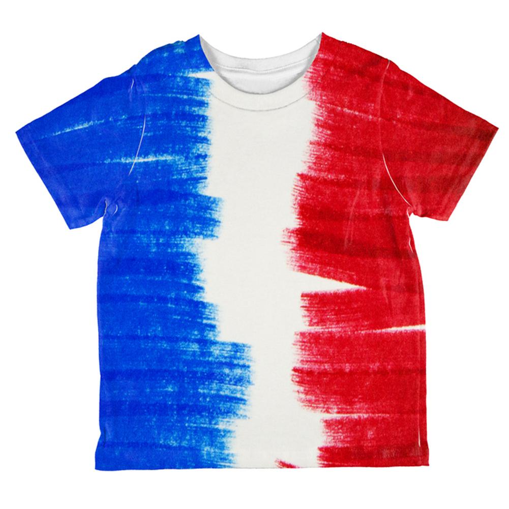 Color Me French All Over Toddler T Shirt Toddler T-Shirts Old Glory 2T Multi
