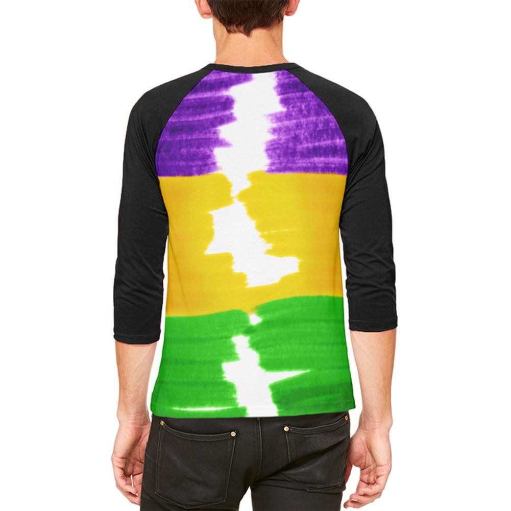 Mardi Gras Color Me Cajun Mens Raglan T Shirt Men's T-Shirts Old Glory