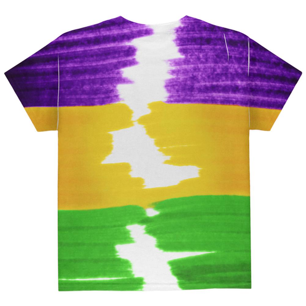 Mardi Gras Color Me Cajun All Over Youth T Shirt Youth T-Shirts Old Glory