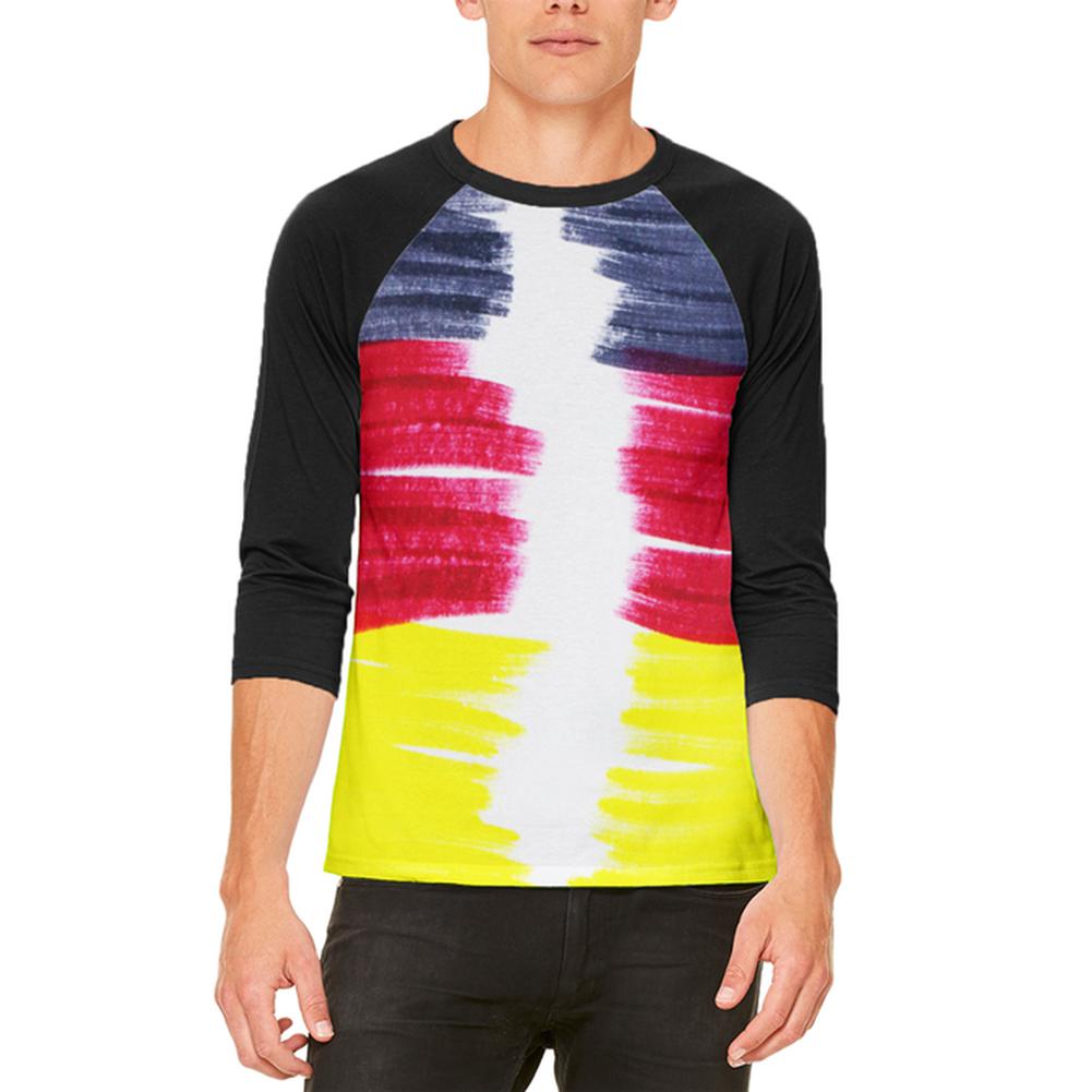 Oktoberfest Color Me German Mens Raglan T Shirt Men's T-Shirts Old Glory 2XL White-Black