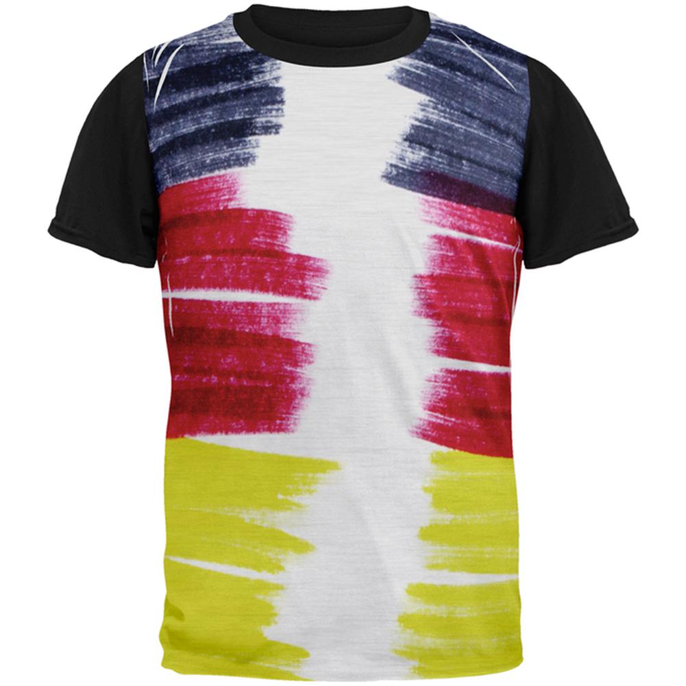 Oktoberfest Color Me German All Over Mens Black Back T Shirt Men's T-Shirts Old Glory MD Multi