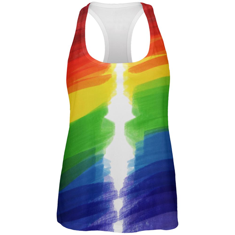 Color Me Gay Lesbian Pride All Over Womens Work Out Tank Top Women's Tank Tops Old Glory 2XL Multi
