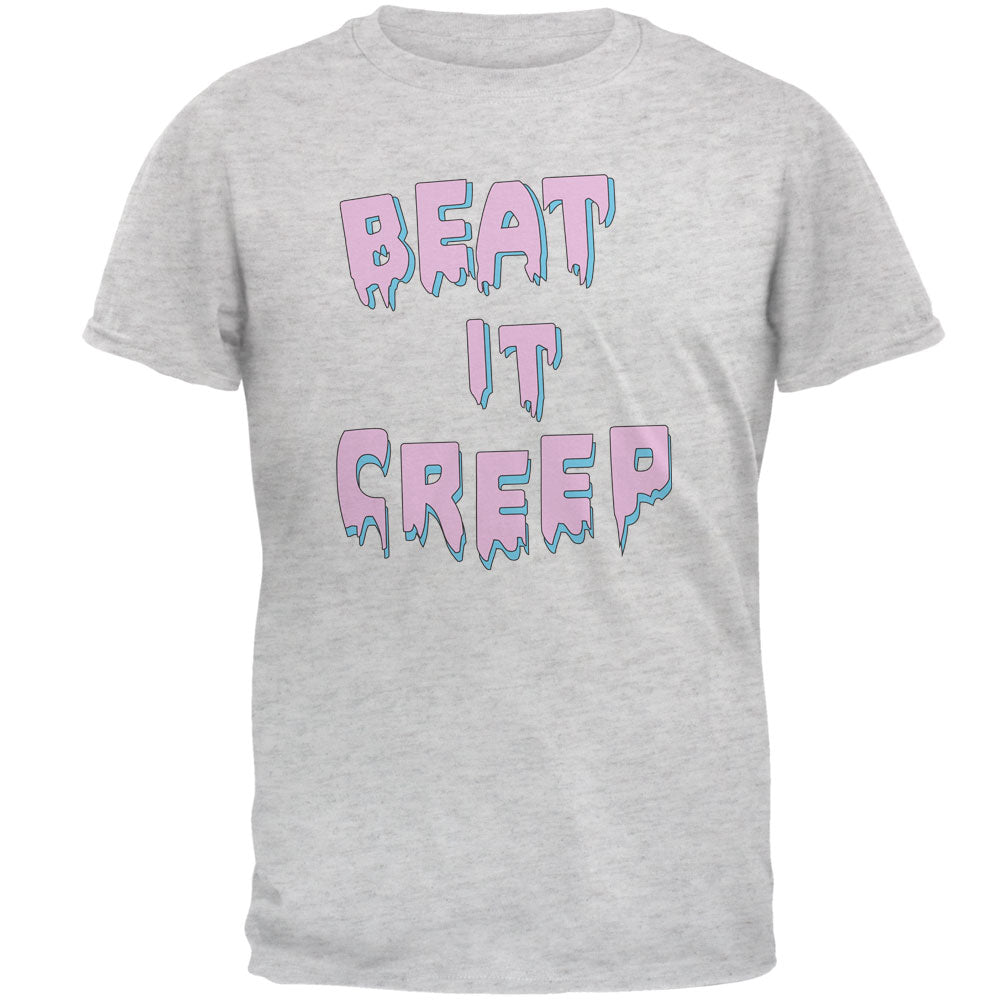 Halloween Beat it Creep Mens T Shirt Men's T-Shirts Old Glory 2XL Light Heather Grey